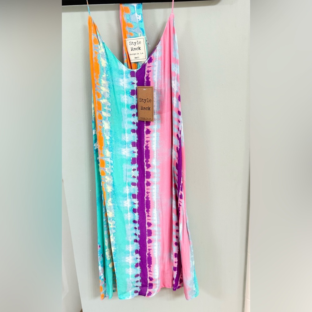 Style Rack Vibrant Tie-Dye Mini Dress